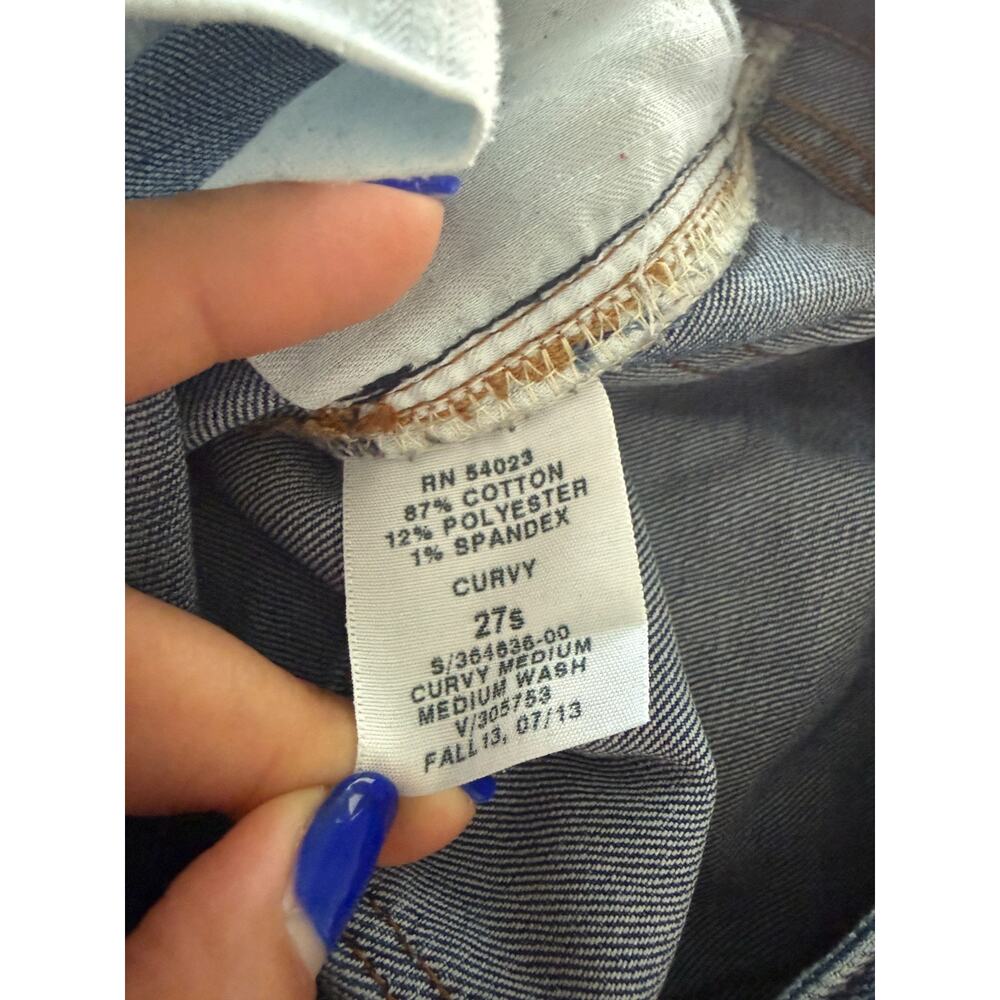 Gap Womens Curvy Jeans Size 27 Short Medium Wash Low Rise Denim Y2K Vintage - Picture 4 of 6